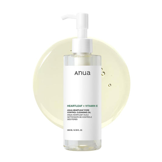 Anua Heartleaf Pore Control Aceite Limpiador para Control de Poros, Removedor de Maquillaje y Puntos Negros, Cuidado de la Piel Coreano 6.76 fl oz (200ml) (original)