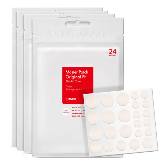 COSRX Parche para Acné (96) Absorción Hidrocoloide Original en 3 Tamaños para Imperfecciones y Granos, Adhesivos Protectoras para Cara y Cuerpo, No Testado en Animales