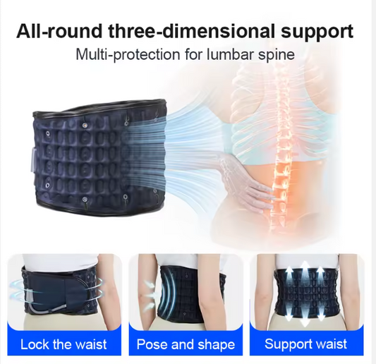 Soporte de cintura de aire para aliviar el dolor de espalda | suministros de terapia de rehabilitación de aire de columna