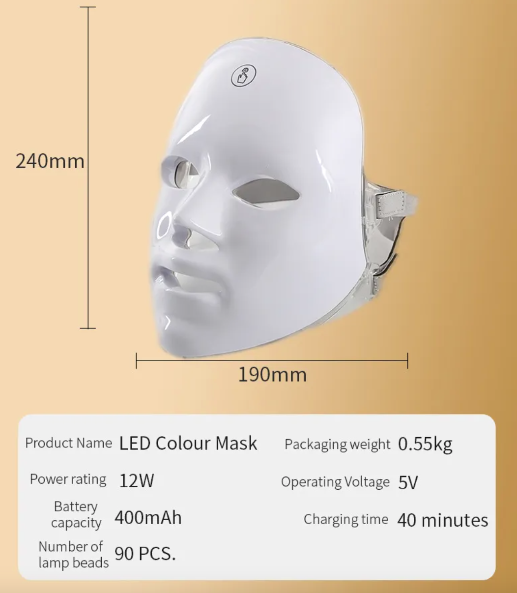 Dispositivo de Máscara Facial LED Colorida para Belleza