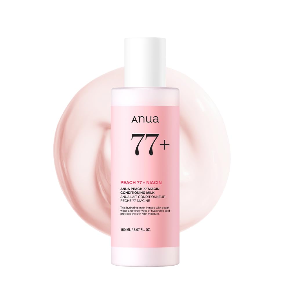 Hidratante Facial ANUA con Durazno y Niacina, Loción Acondicionadora con Vitamina B12, Ceramida, Pantenol, Ácido Hialurónico, Cuidado de la Piel Coreano Ligero para una Piel de Vidrio (150ml 5.07 fl.oz.)