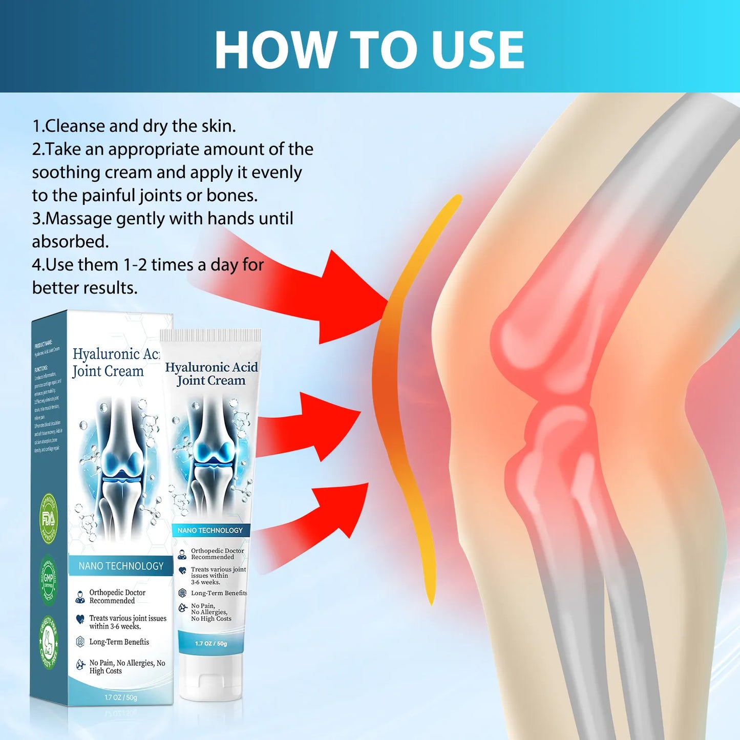Hyaluronic Joint Cream — Nano Technology Deep Repair