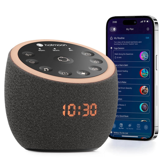 Hotmoon Sound Machine Cocoon Pro White Noise Sound Machine with 361 Sounds for Baby Adult Night Light Sleeping Timer App Control Plug in DIY Sound Machine Home Office Yoga Noise Machine Gift