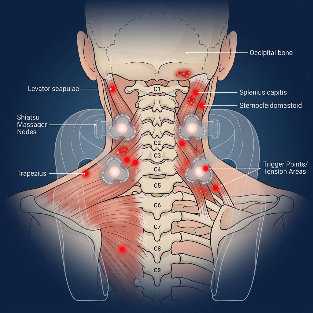 NeckRelieve Pro™ product box and accessories — complete kit