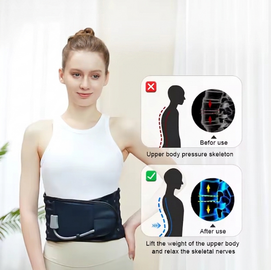 Soporte de cintura de aire para aliviar el dolor de espalda | suministros de terapia de rehabilitación de aire de columna